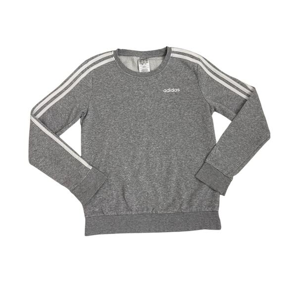 adidas Tops - Adidas Essentials 3 Stripe Pullover Crew Neck Sweatshirt Size Women's Small